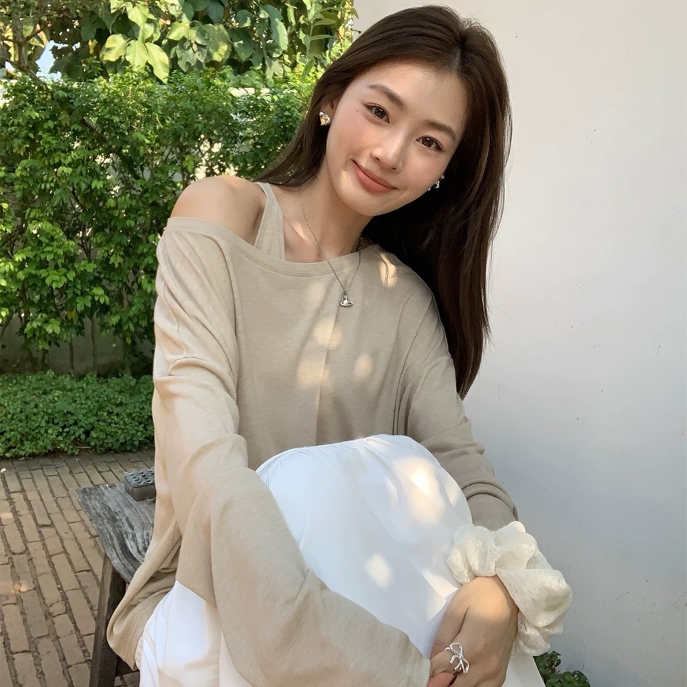 Beige Two Pieces Top